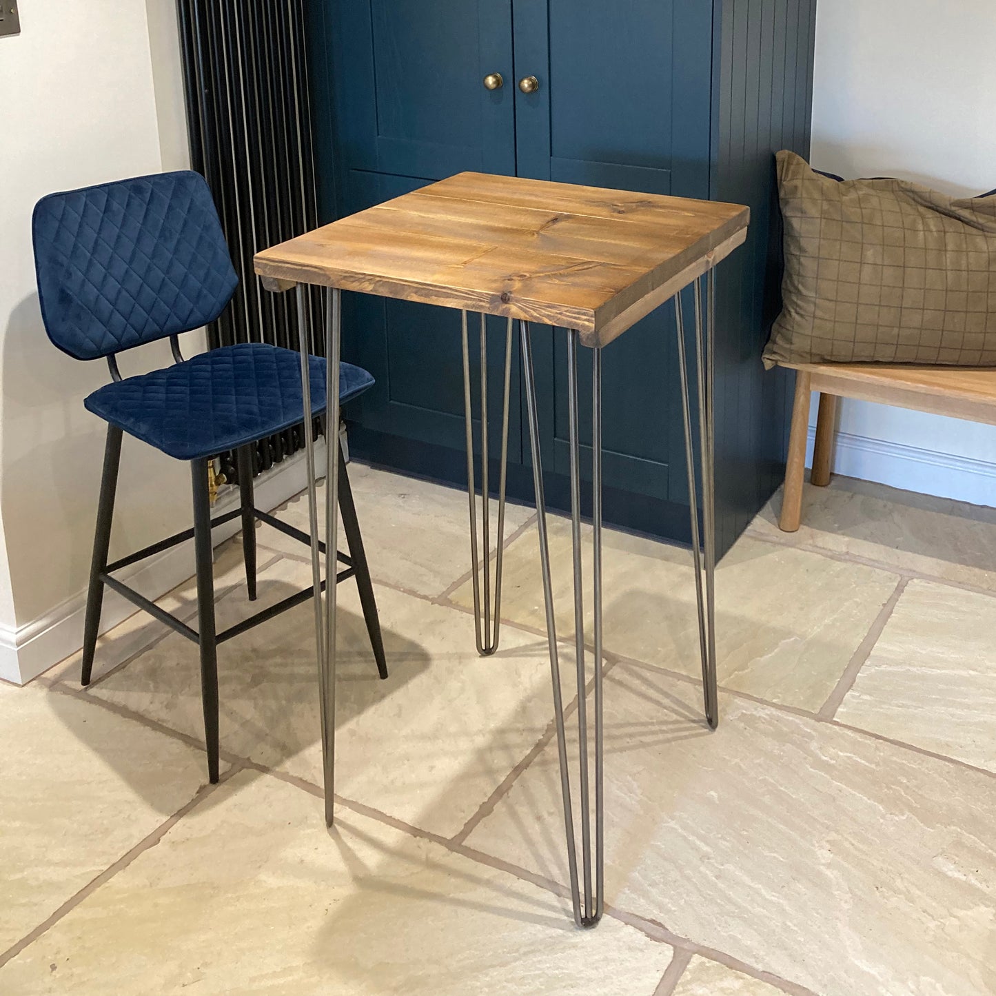 1. Indoor Rustic-style Poseur Tables