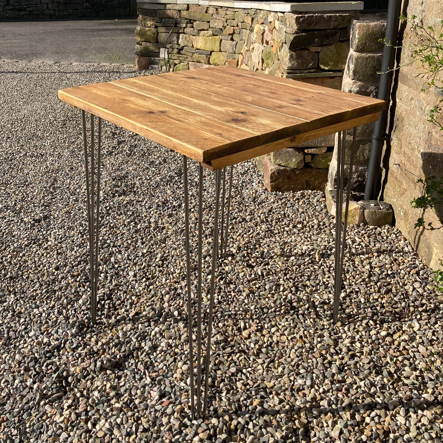 2. Outdoor Reclaimed Scaffold Board Poseur Tables