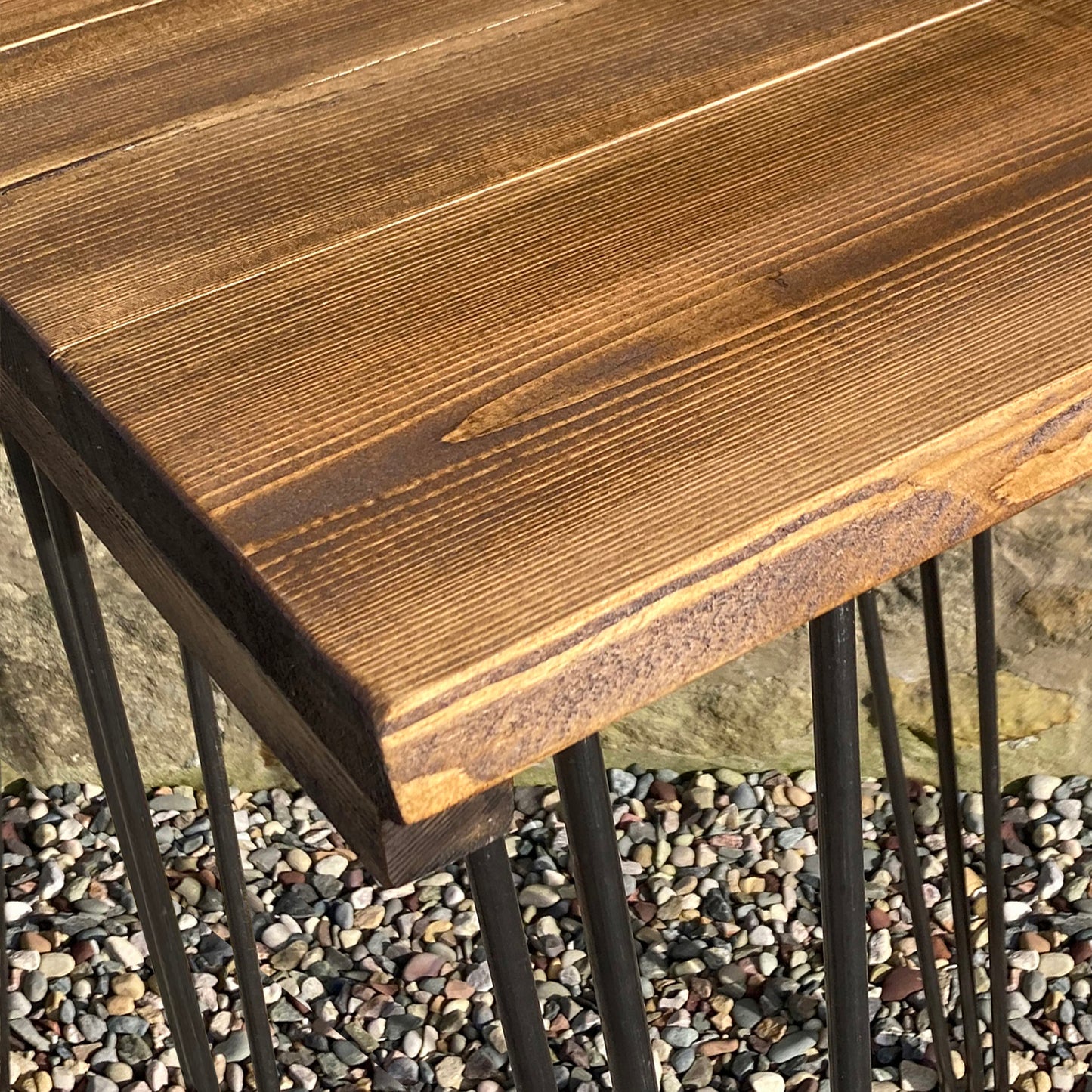 2. Outdoor Rustic-style Poseur Tables