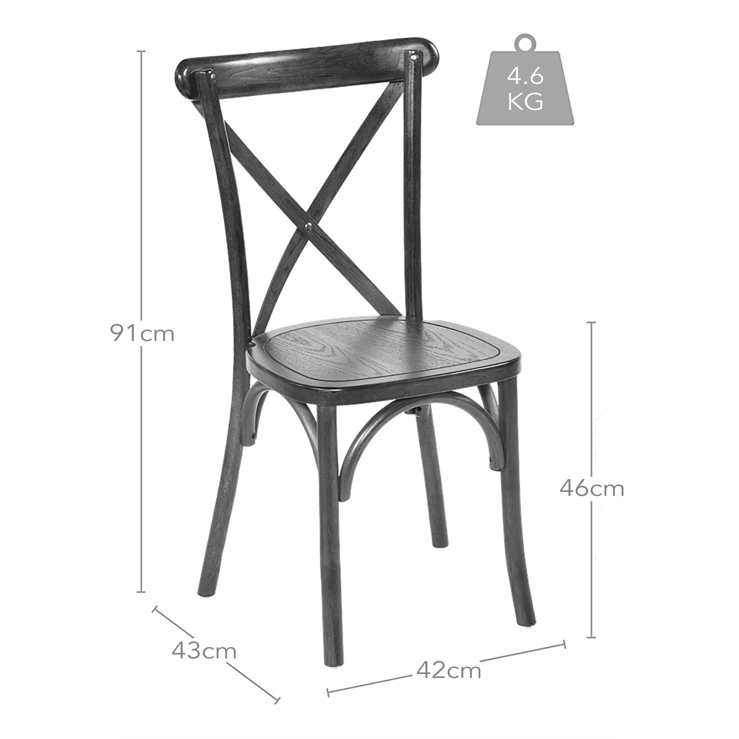 3. York Crossback Stacking Chair