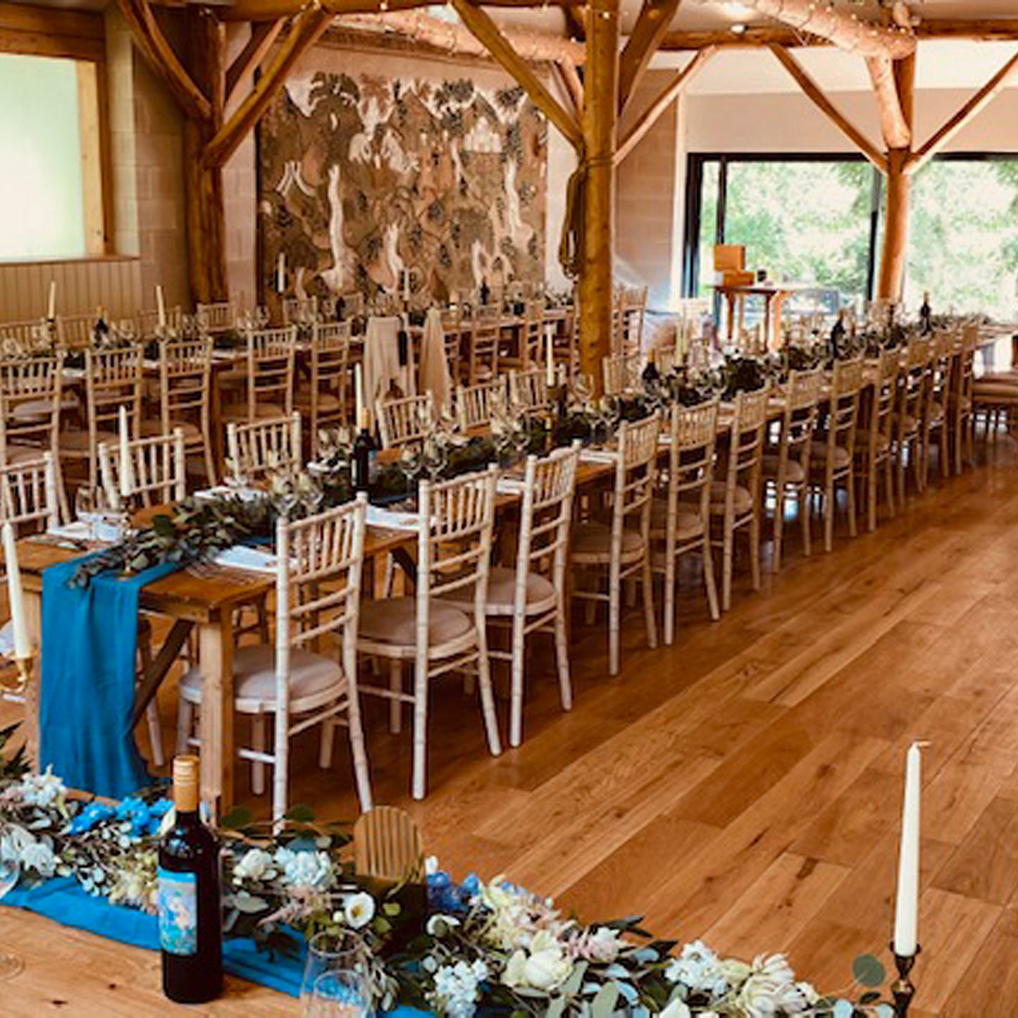 1. Indoor Folding Rustic-style Trestle Table