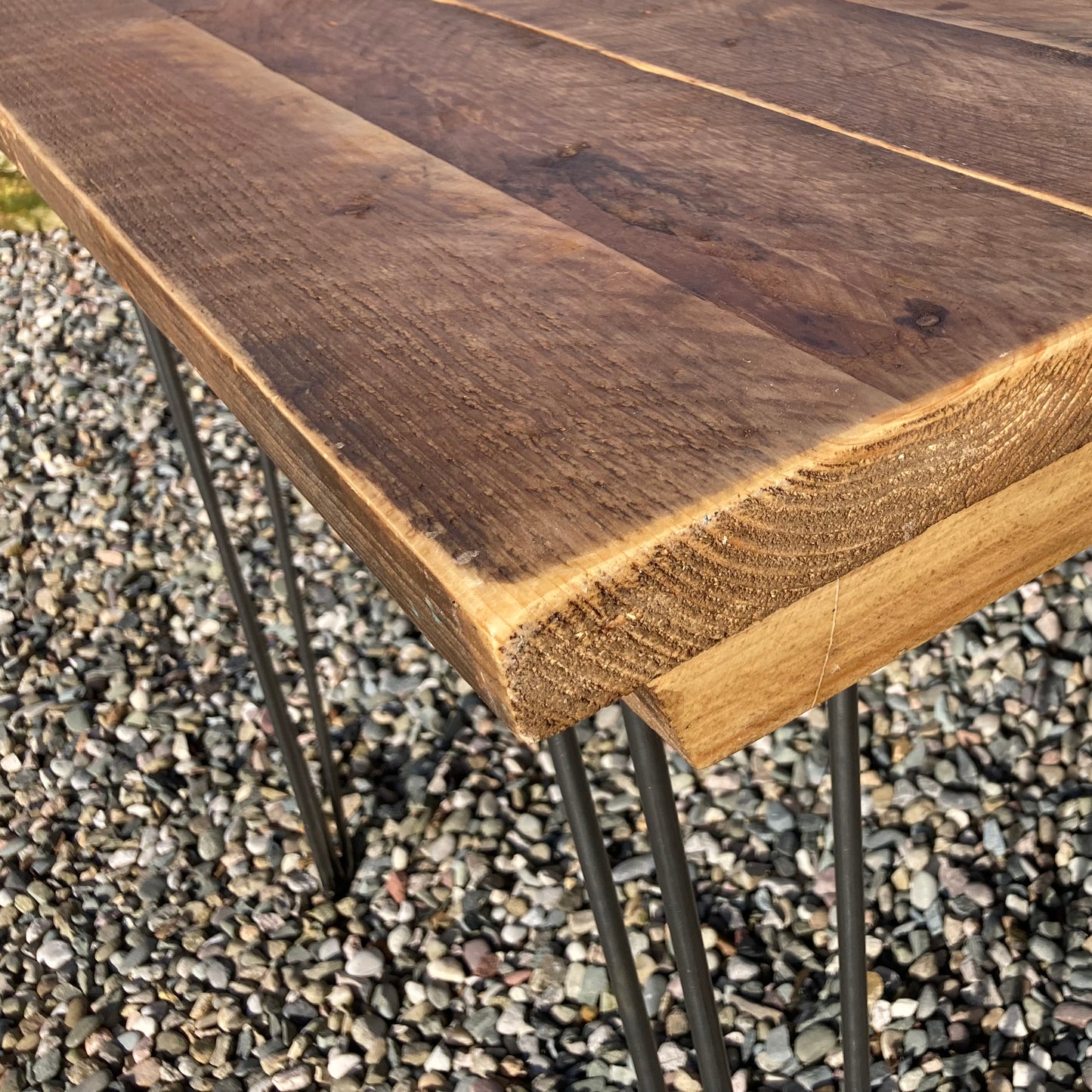 2. Outdoor Reclaimed Scaffold Board Dining Tables