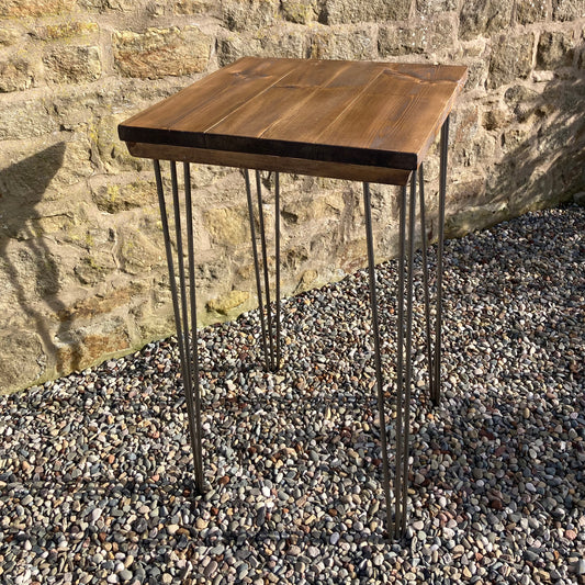 2. Outdoor Rustic-style Poseur Tables