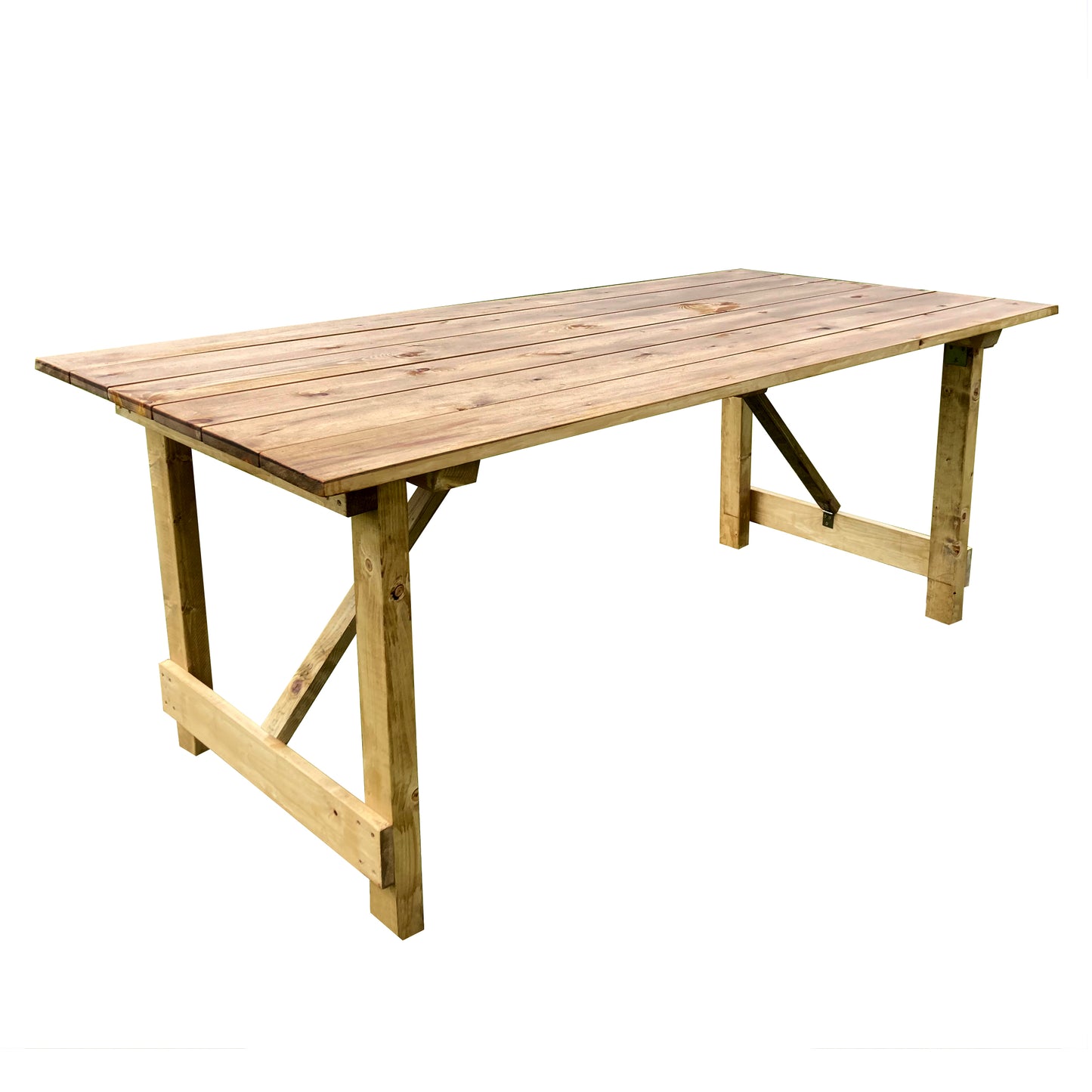 1. Indoor Folding Rustic-style Trestle Table