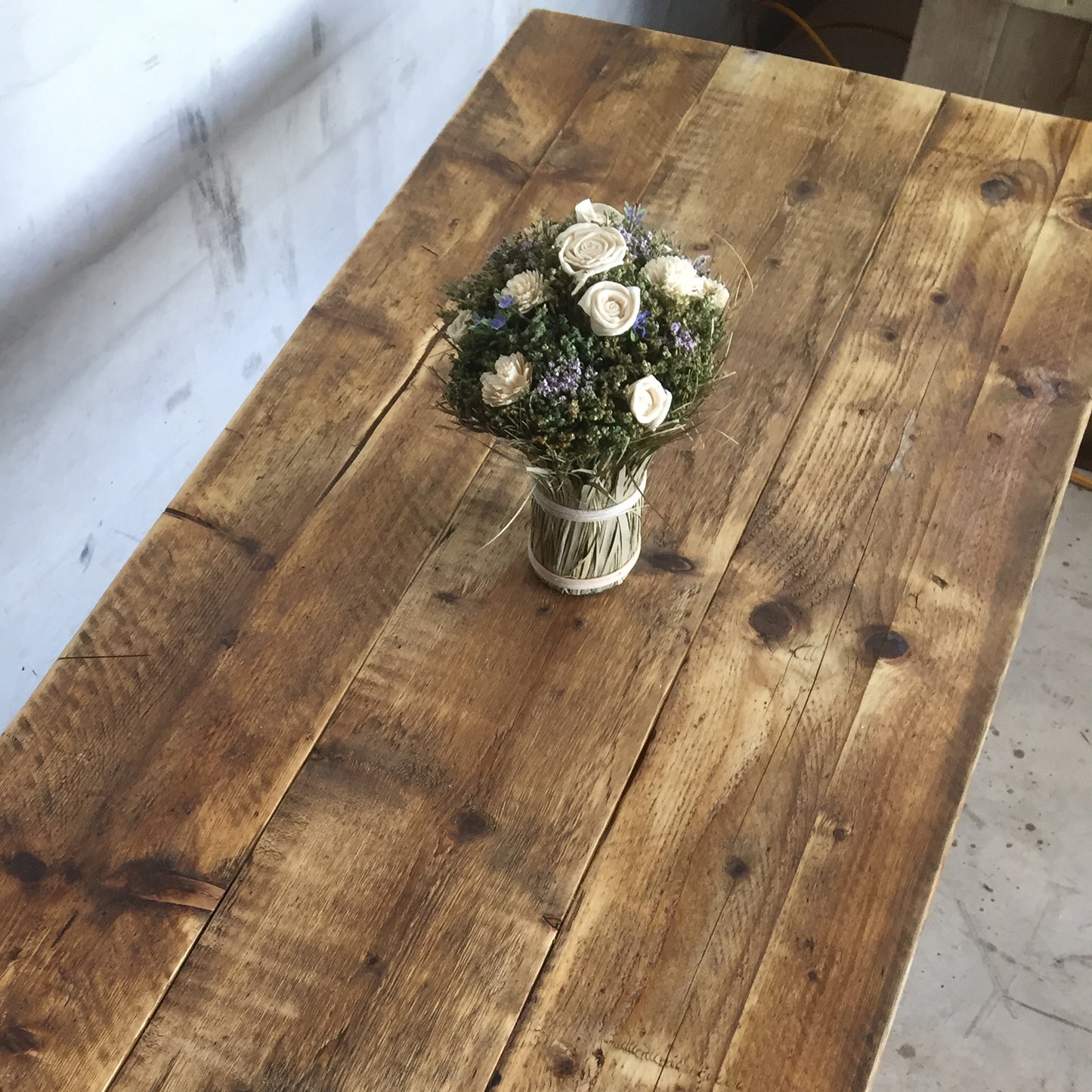 1. Indoor Reclaimed Scaffold Board Dining Tables