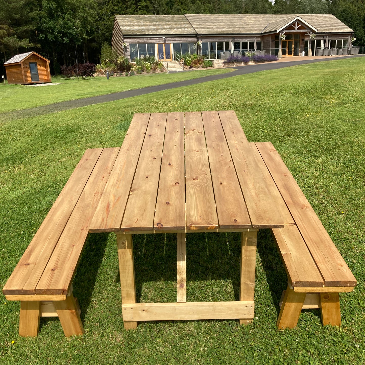 3. Outdoor Folding Rustic-style Bench