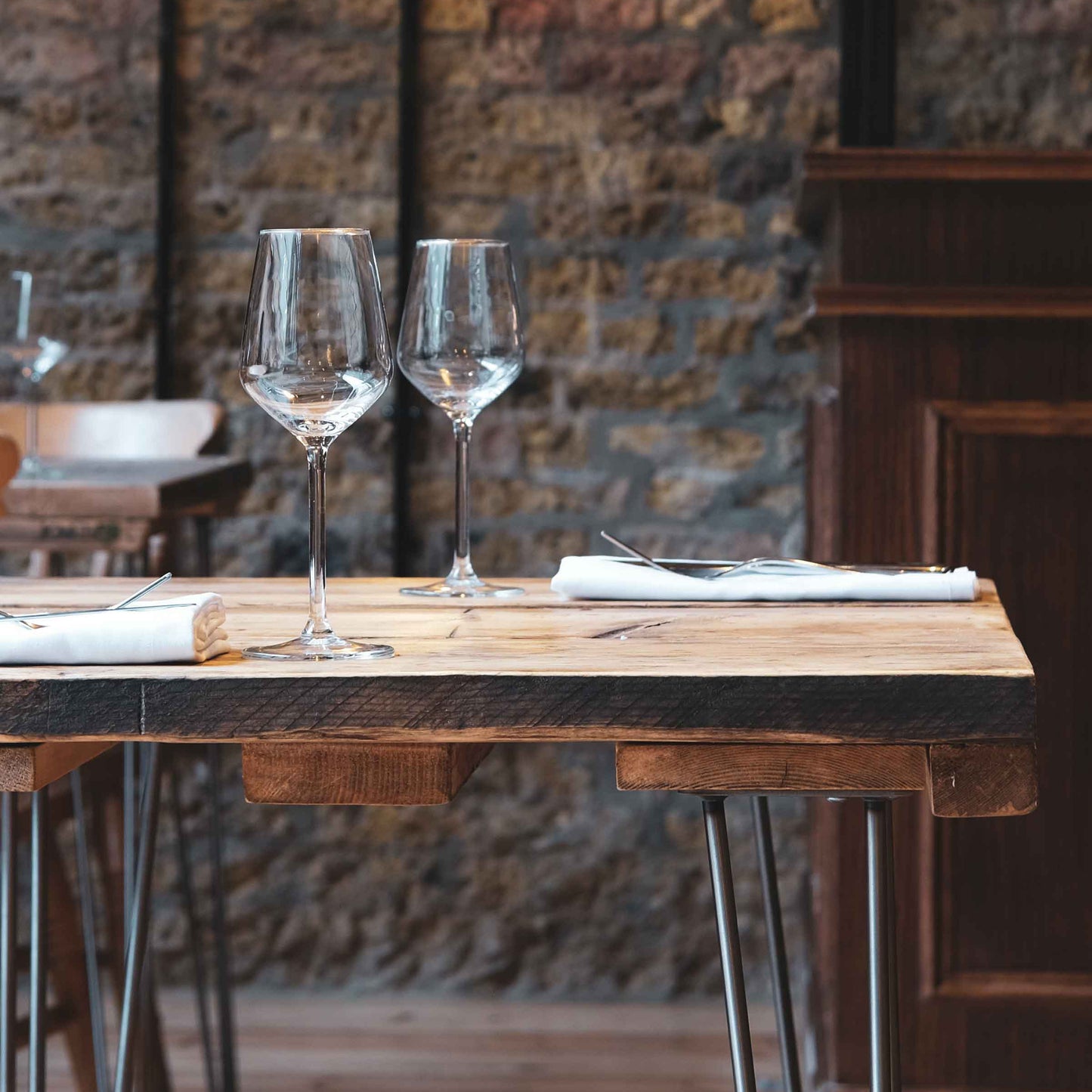 1. Indoor Reclaimed Scaffold Board Dining Tables