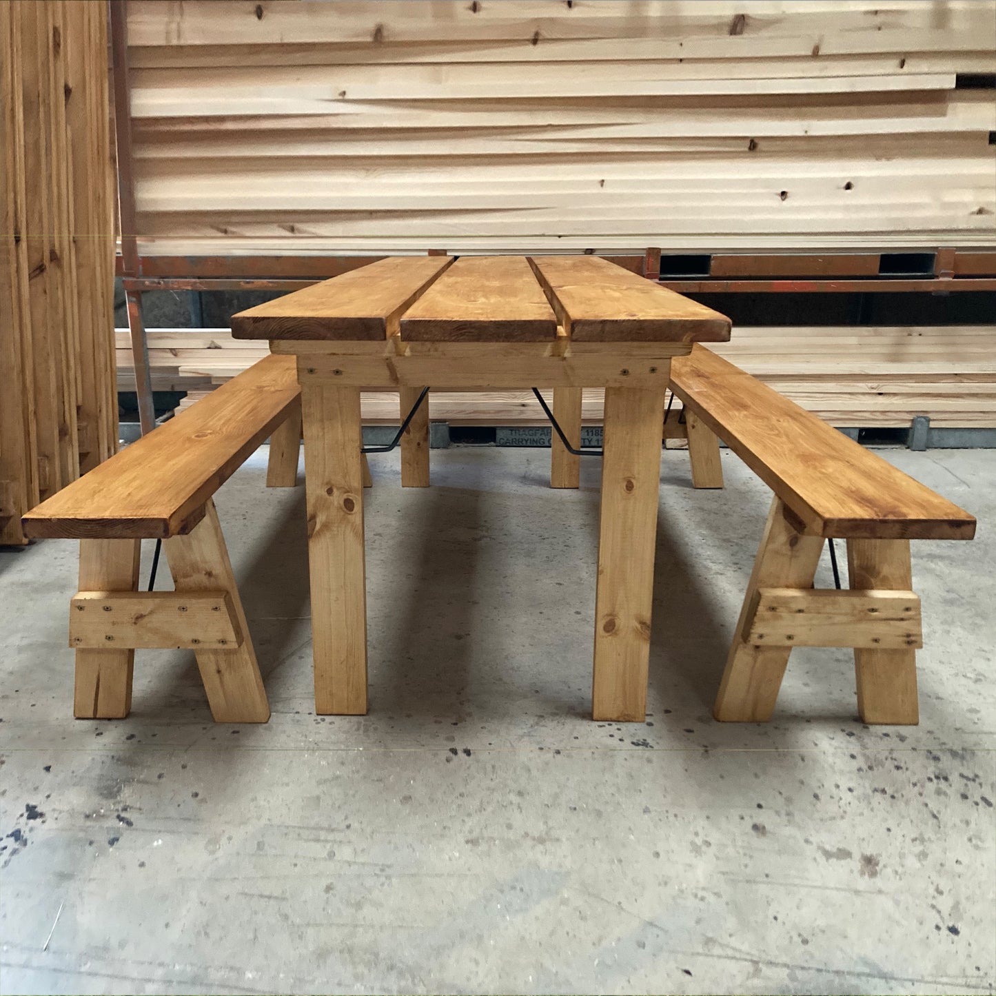 3. Outdoor Folding Rustic-style Bench
