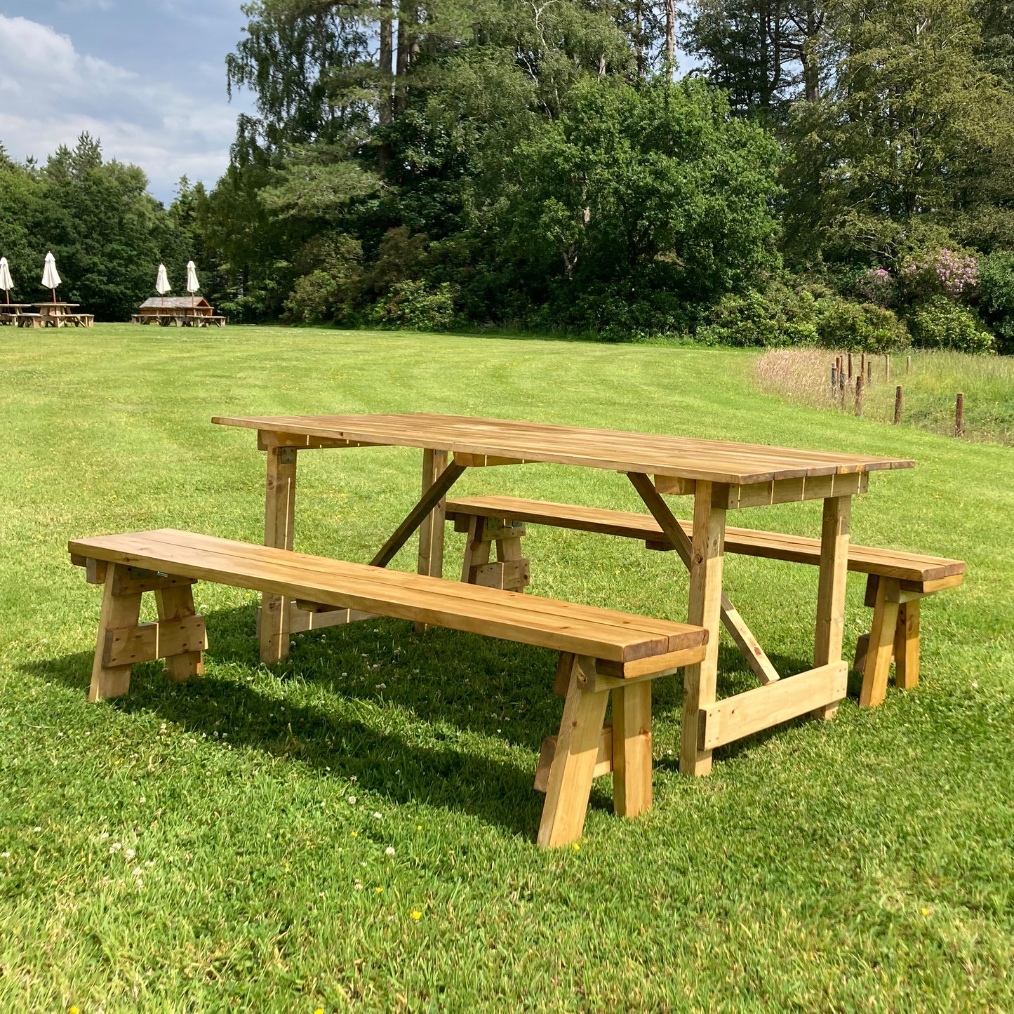 3. Outdoor Folding Rustic-style Bench