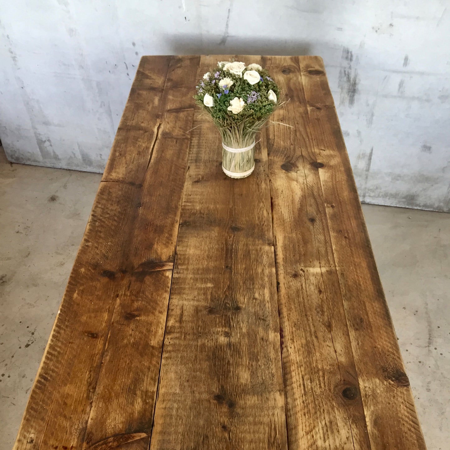 1. Indoor Reclaimed Scaffold Board Dining Tables