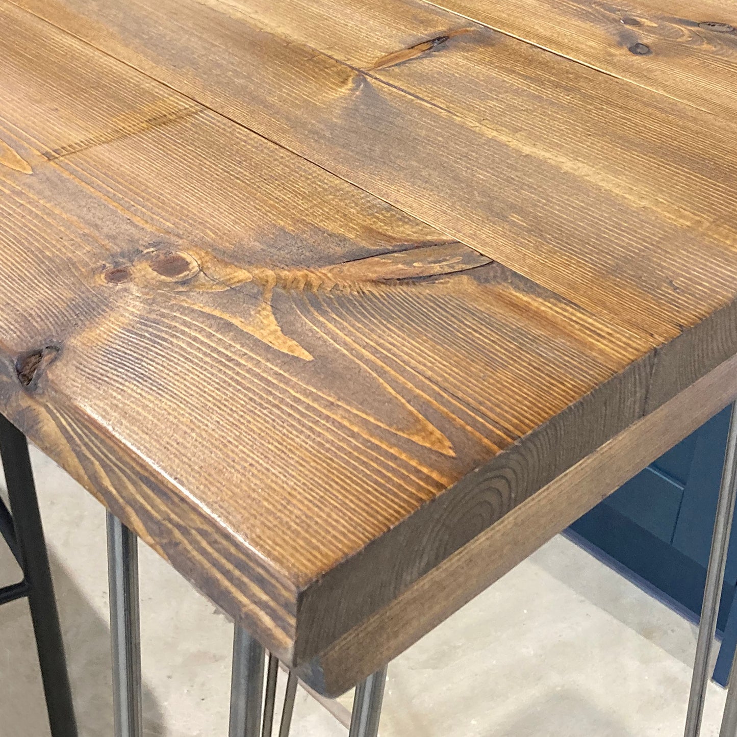 1. Indoor Rustic-style Poseur Tables