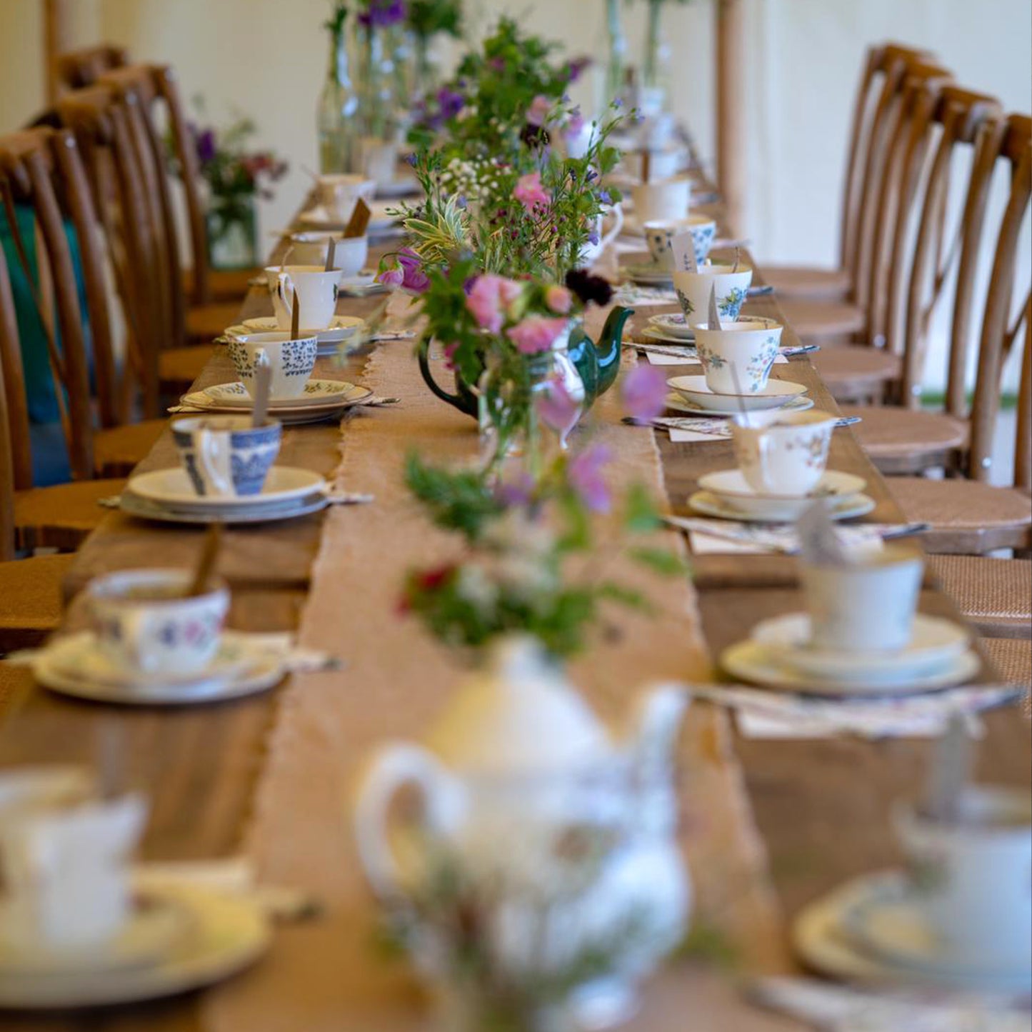 1. Indoor Folding Rustic-style Trestle Table