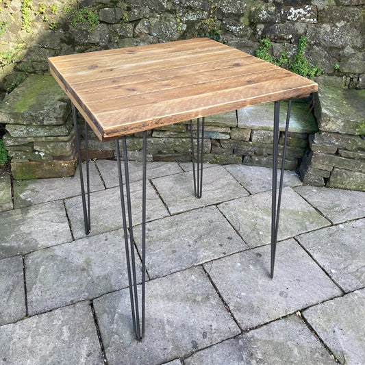 2. Outdoor Reclaimed Scaffold Board Poseur Tables