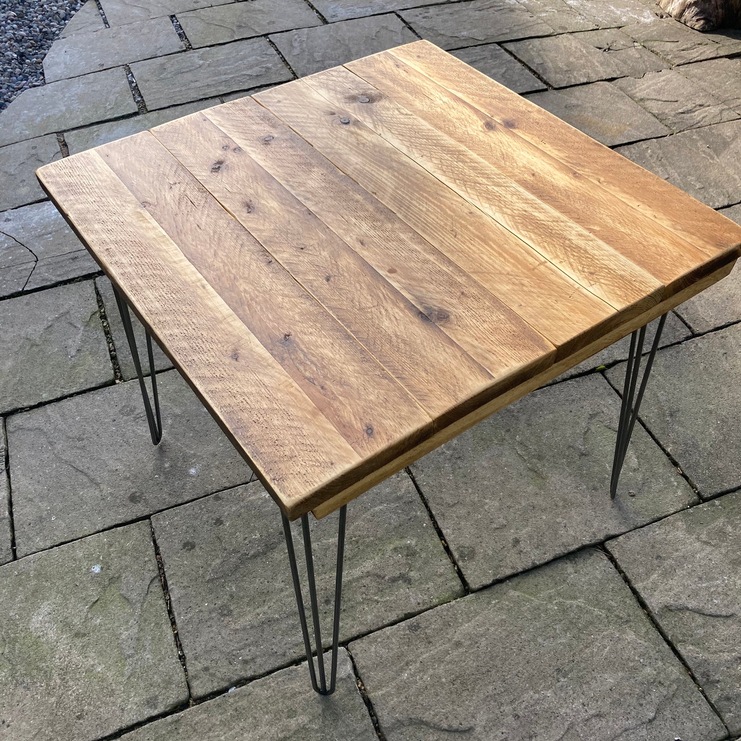 2. Outdoor Reclaimed Scaffold Board Dining Tables